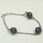 Pulsera Cadena Rolo Tres Bolas